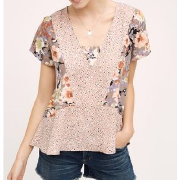 Anthropologie Tops - Mixed Print Anthropologie Top